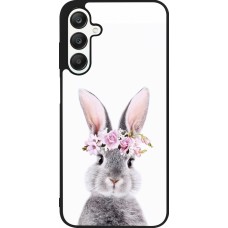 Coque Samsung Galaxy A25 - Silicone rigide noir Easter 2023 flower bunny
