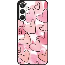Coque Samsung Galaxy A25 - Silicone rigide noir Easter 2023 pink hearts