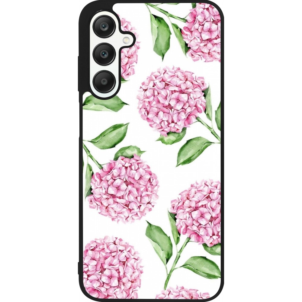 Coque Samsung Galaxy A25 - Silicone rigide noir Easter 2024 pink flowers