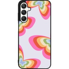 Coque Samsung Galaxy A25 - Silicone rigide noir Easter 2024 rainbow butterflies