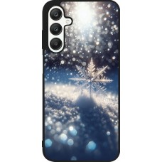 Samsung Galaxy A25 Case Hülle - Silikon schwarz Schneeflocke Solar Glanz