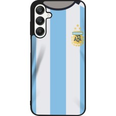 Coque Samsung Galaxy A25 - Silicone rigide noir Maillot de football Argentine 2022 personnalisable