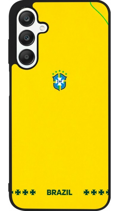Samsung Galaxy A25 Case Hülle - Silikon schwarz Brasilien 2026 personalisierbares Fussballtrikot