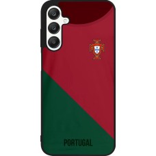 Coque Samsung Galaxy A25 - Silicone rigide noir Maillot de football Portugal 2022