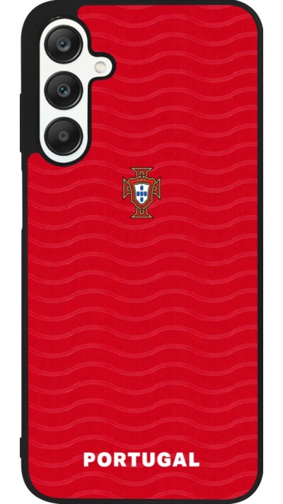 Samsung Galaxy A25 Case Hülle - Silikon schwarz Portugal 2026 personalisierbares Fussballtrikot