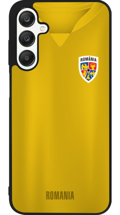 Coque Samsung Galaxy A25 - Silicone rigide noir Maillot de football Roumanie