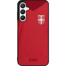 Samsung Galaxy A25 Case Hülle - Silikon schwarz Serbien 2022 personalisierbares Fussballtrikot