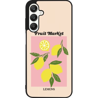 Samsung Galaxy A25 Case Hülle - Silikon schwarz Fruit market lemons 2026
