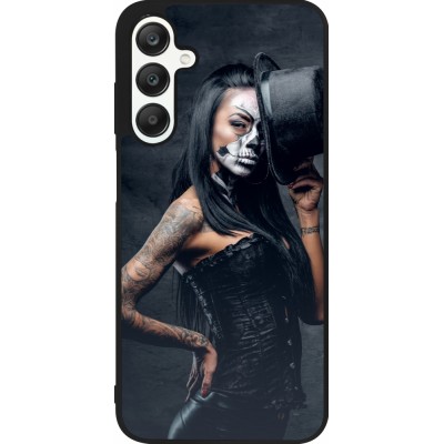 Samsung Galaxy A25 Case Hülle - Silikon schwarz Halloween 22 Tattooed Girl