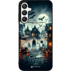 Samsung Galaxy A25 Case Hülle - Silikon schwarz Halloween Spukstadt