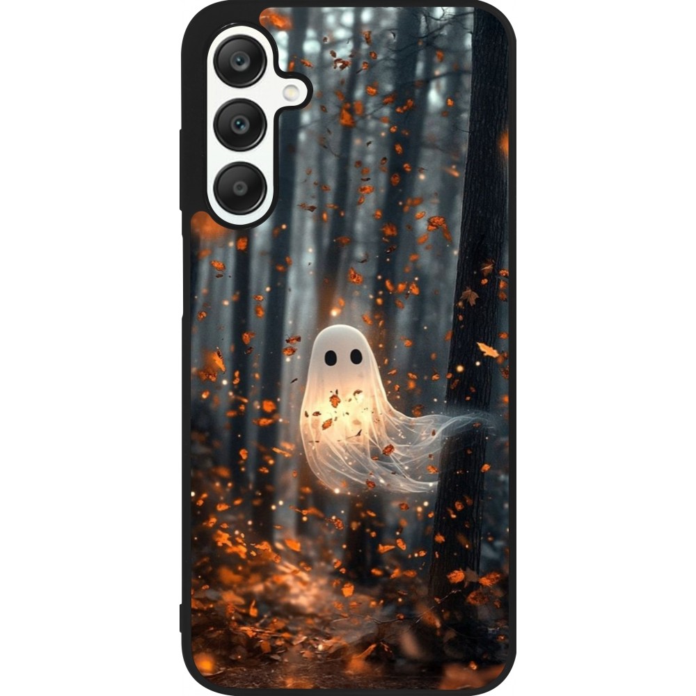 Samsung Galaxy A25 Case Hülle - Silikon schwarz Halloween 2025 Ghost in the forest