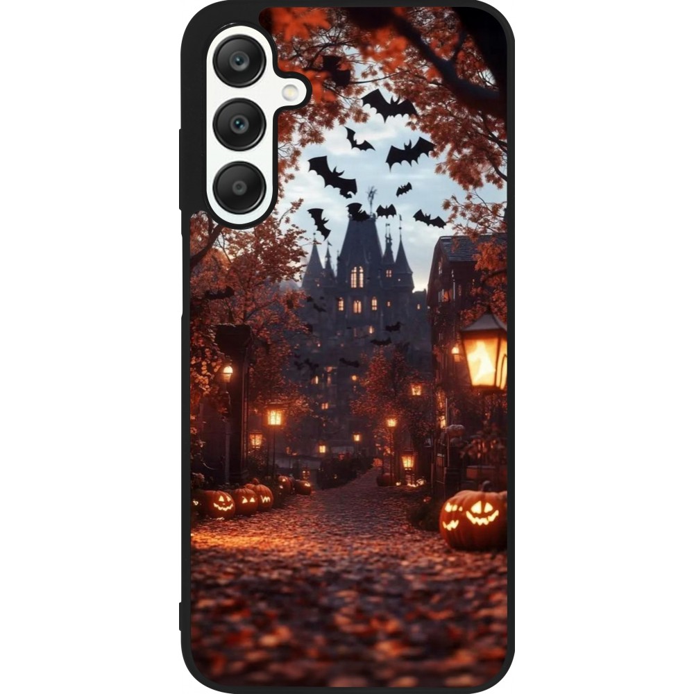 Samsung Galaxy A25 Case Hülle - Silikon schwarz Halloween 2025 Haunted house