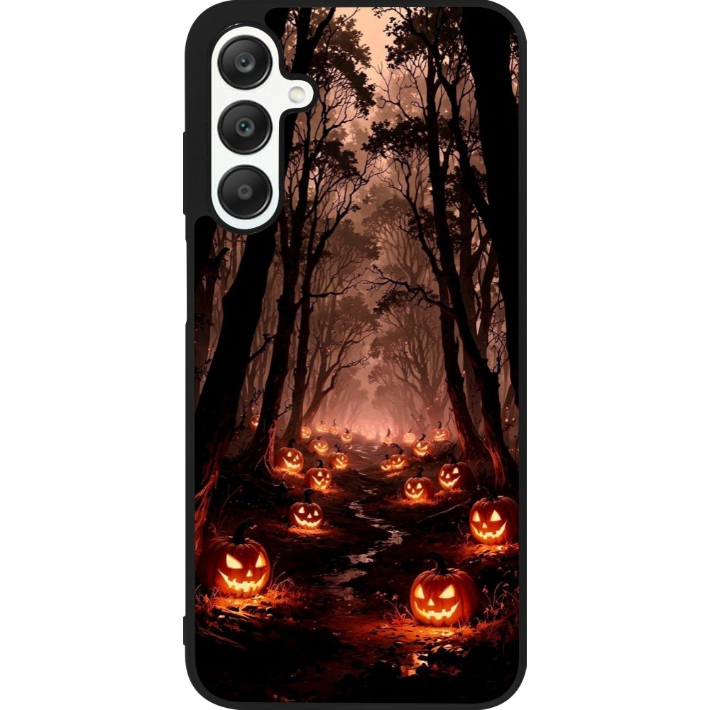 Samsung Galaxy A25 Case Hülle - Silikon schwarz Halloween 2025 Road of Terrifying Pumpkins