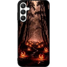 Samsung Galaxy A25 Case Hülle - Silikon schwarz Halloween 2025 Road of Terrifying Pumpkins