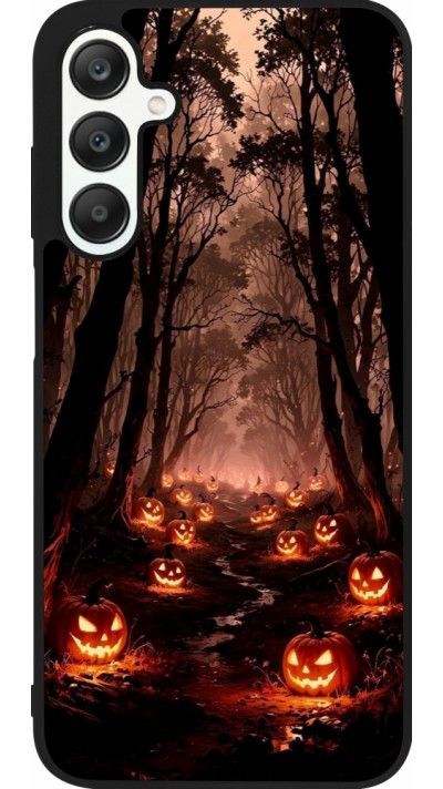 Samsung Galaxy A25 Case Hülle - Silikon schwarz Halloween 2025 Road of Terrifying Pumpkins