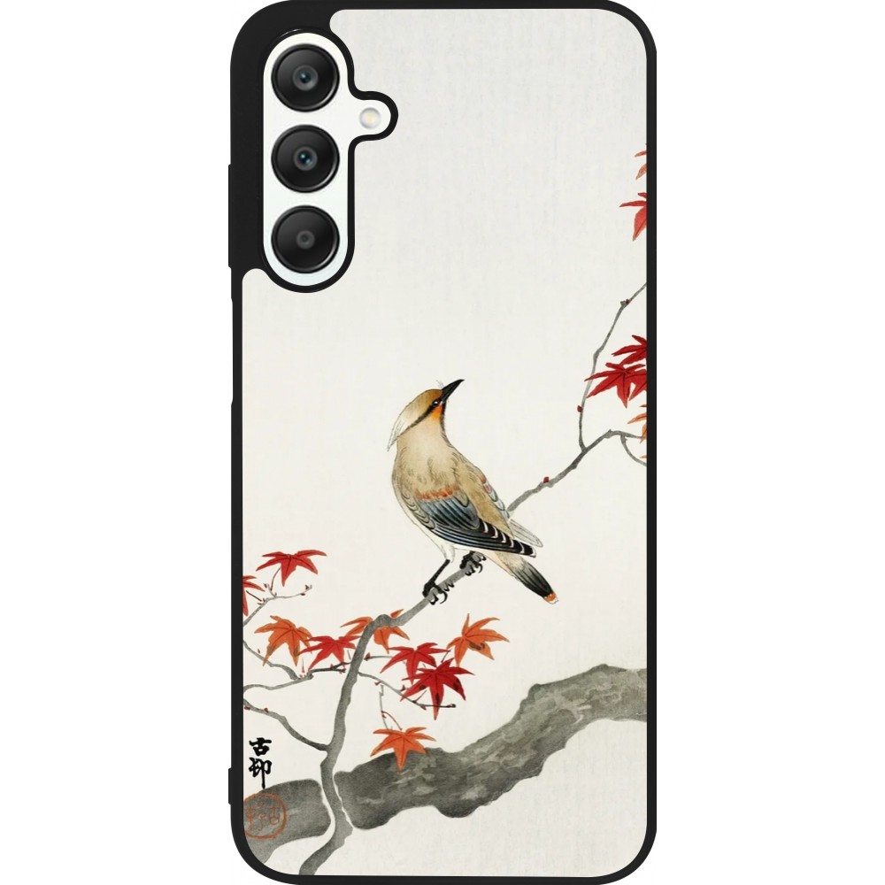 Samsung Galaxy A25 Case Hülle - Silikon schwarz Japanese Bird
