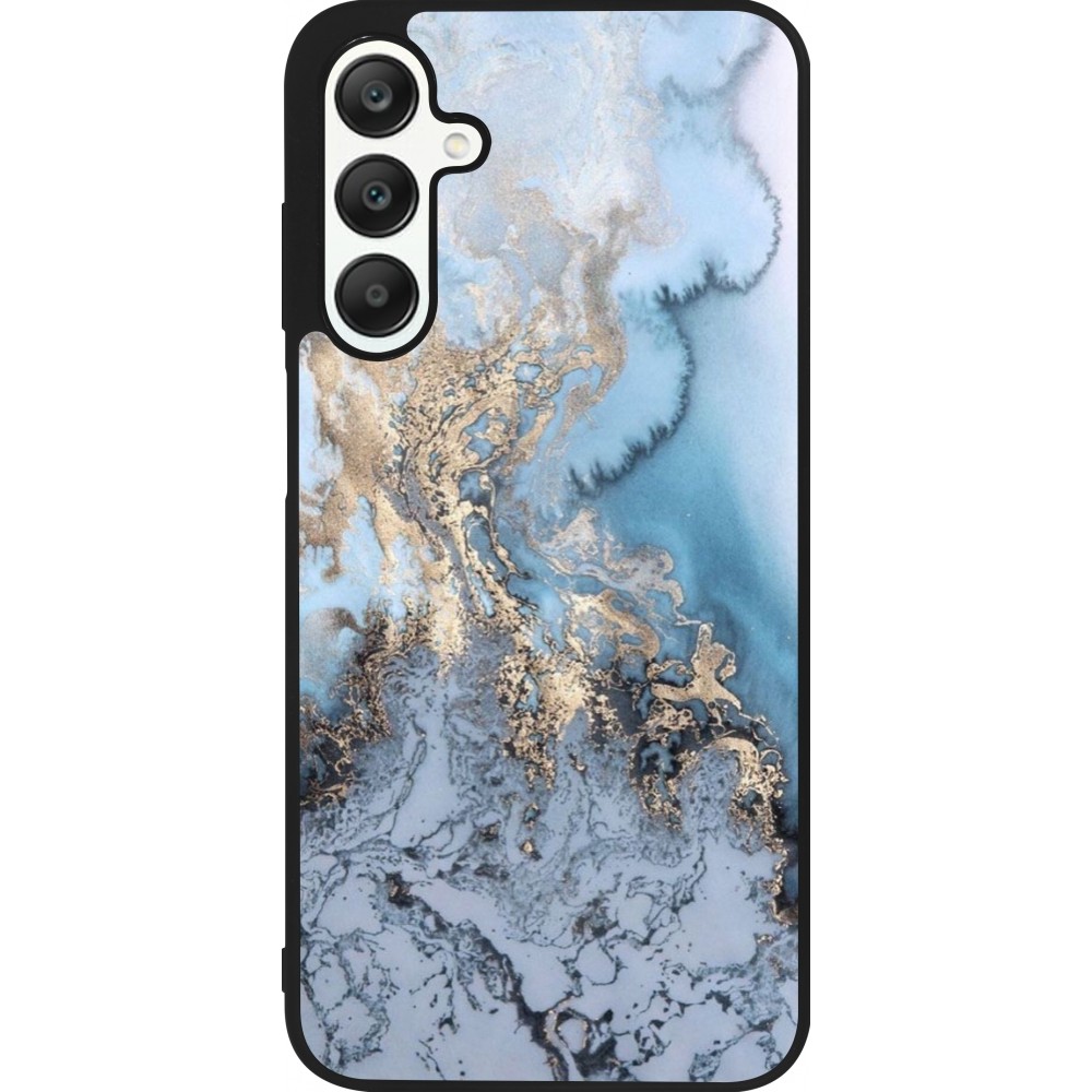 Coque Samsung Galaxy A25 - Silicone rigide noir Marble 04
