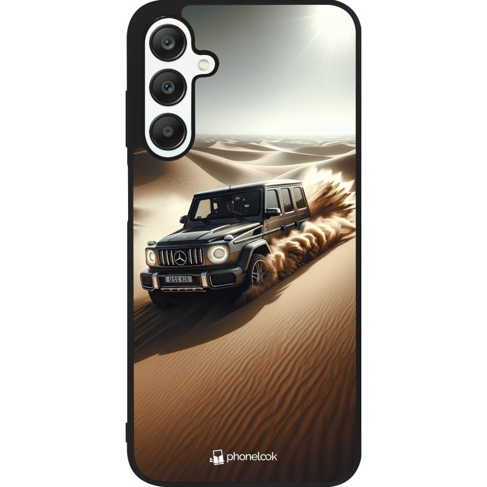 Samsung Galaxy A25 Case Hülle - Silikon schwarz Mercedes G Drift Wueste