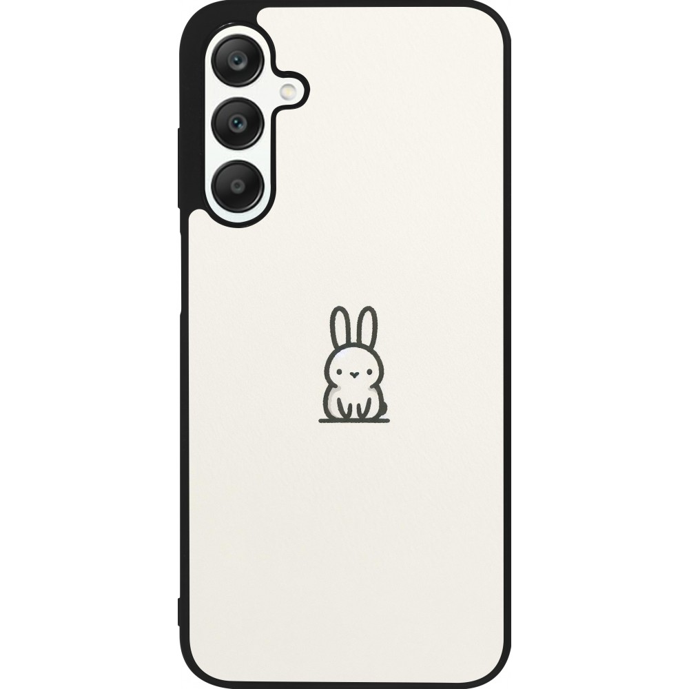 Coque Samsung Galaxy A25 - Silicone rigide noir Minimal bunny cutie