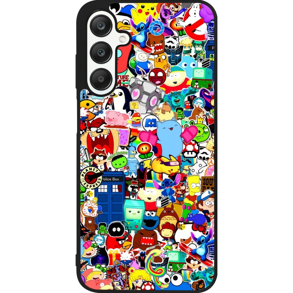 Samsung Galaxy A25 Case Hülle - Silikon schwarz Mixed cartoons