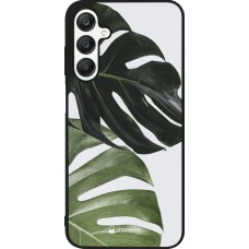 Samsung Galaxy A25 Case Hülle - Silikon schwarz Monstera Plant