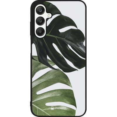 Coque Samsung Galaxy A25 - Silicone rigide noir Monstera Plant