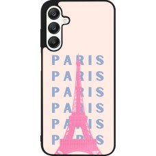 Coque Samsung Galaxy A25 - Silicone rigide noir Paris Pink Print