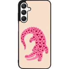 Coque Samsung Galaxy A25 - Silicone rigide noir Pink crocodile 2026