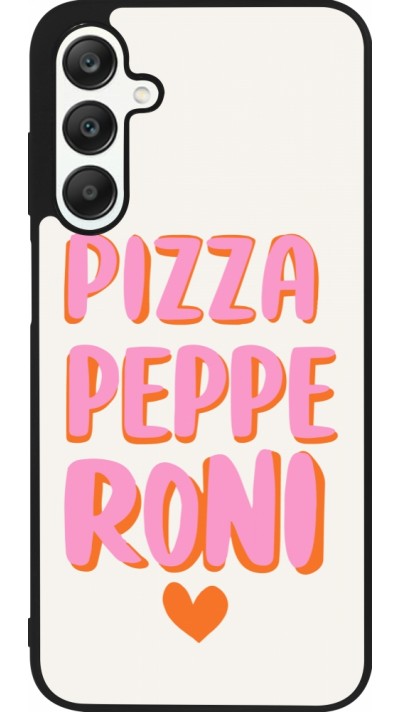 Coque Samsung Galaxy A25 - Silicone rigide noir Pizza pepperoni 2026