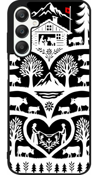 Coque Samsung Galaxy A25 - Silicone rigide noir Poya Suisse 2 noir