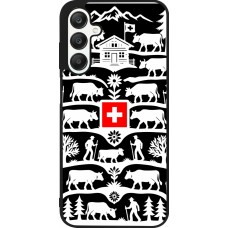 Coque Samsung Galaxy A25 - Silicone rigide noir Poya Suisse 3 noir