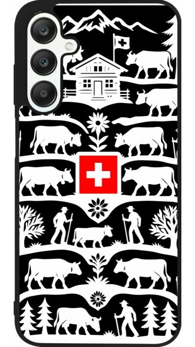 Coque Samsung Galaxy A25 - Silicone rigide noir Poya Suisse 3 noir