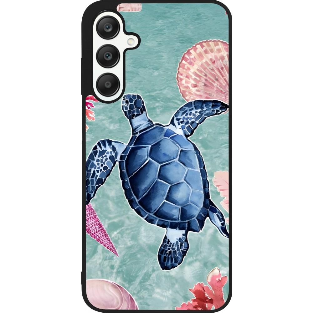 Coque Samsung Galaxy A25 - Silicone rigide noir Preppy Turtle