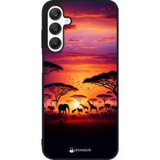 Coque Samsung Galaxy A25 - Silicone rigide noir Safari sunset wildlife