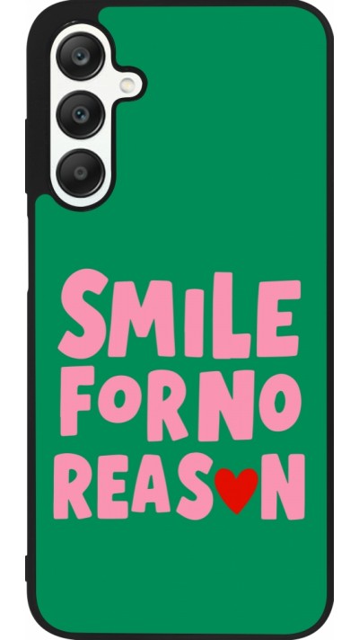 Coque Samsung Galaxy A25 - Silicone rigide noir Smile for no reason 2026