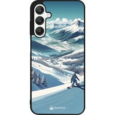 Samsung Galaxy A25 Case Hülle - Silikon schwarz Snowboarder Berg