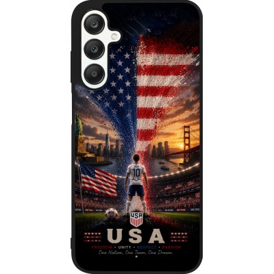 Samsung Galaxy A25 Case Hülle - Silikon schwarz Fussball Vereinigten Staaten splash 2026