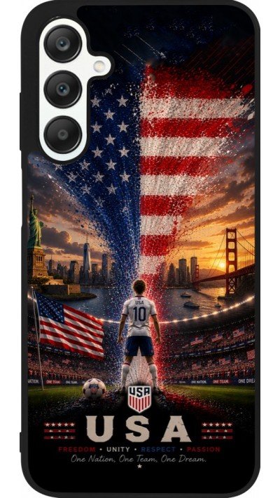 Samsung Galaxy A25 Case Hülle - Silikon schwarz Fussball Vereinigten Staaten splash 2026