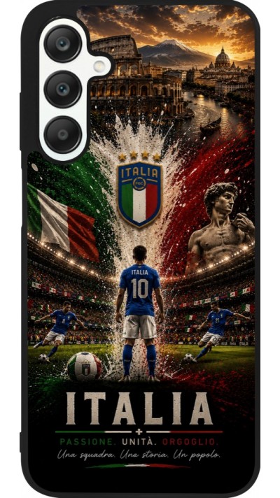 Samsung Galaxy A25 Case Hülle - Silikon schwarz Fussball Italien splash 2026