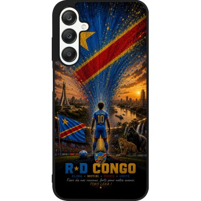 Samsung Galaxy A25 Case Hülle - Silikon schwarz Fussball Demokratische Republik Kongo splash 2026