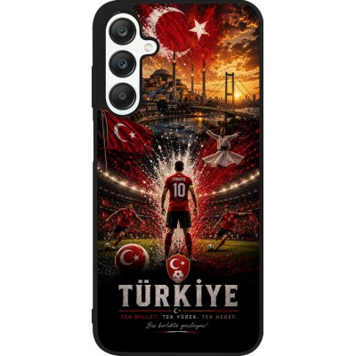 Coque Samsung Galaxy A25 - Silicone rigide noir Football Turquie splash 2026