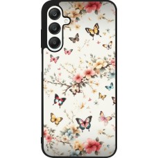 Coque Samsung Galaxy A25 - Silicone rigide noir Spring 25 Papillons Légers