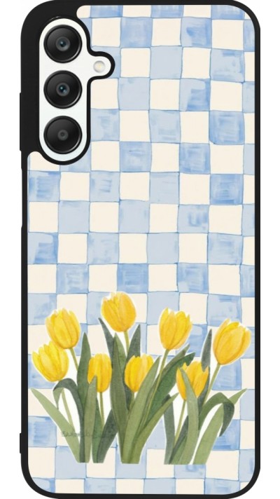 Coque Samsung Galaxy A25 - Silicone rigide noir Blue vichy tulips Spring 2026