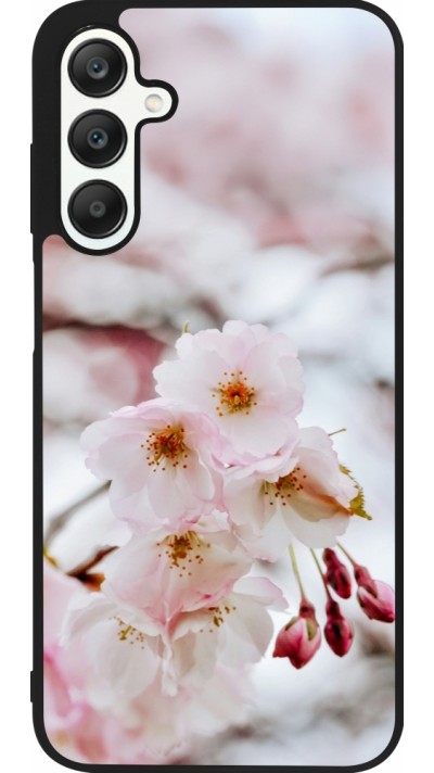 Coque Samsung Galaxy A25 - Silicone rigide noir Cherry tree Spring 2026