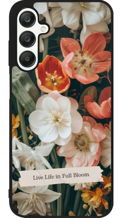 Coque Samsung Galaxy A25 - Silicone rigide noir Full Bloom Spring 2026