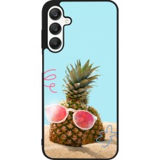 Samsung Galaxy A25 Case Hülle - Silikon schwarz Pineapple with glasses Summer 2026