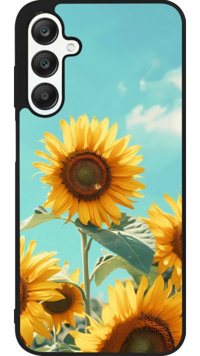 Samsung Galaxy A25 Case Hülle - Silikon schwarz Sunflowers Summer 2026