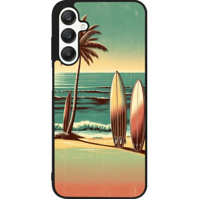 Coque Samsung Galaxy A25 - Silicone rigide noir Surf Paradise