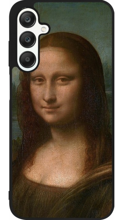 Coque Samsung Galaxy A25 - Silicone rigide noir Tableau art - La Joconde - Léonard de Vinci