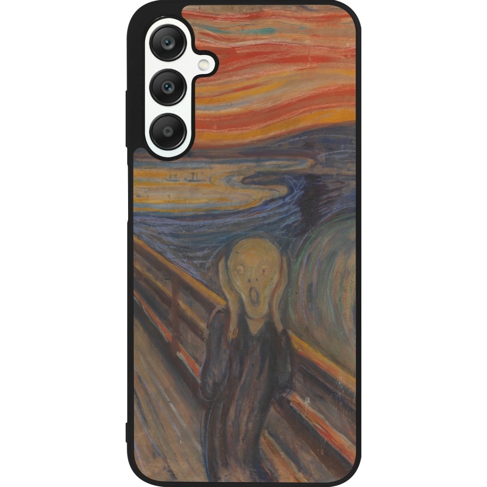 Coque Samsung Galaxy A25 - Silicone rigide noir Tableau art - Le Cri - Edvard Munch